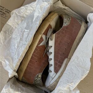 Golden Goose Superstar Glitter Suede Sneakers